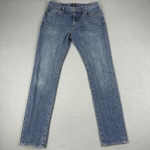J Crew The Driggs Jeans Mens 32x34 Blue Slim Fit Medium Wash Denim Cotton